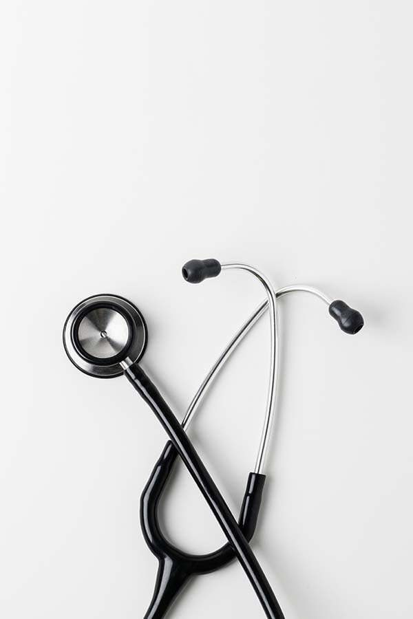 Medical stethoscope on a white background Medical stethoscope on a white background